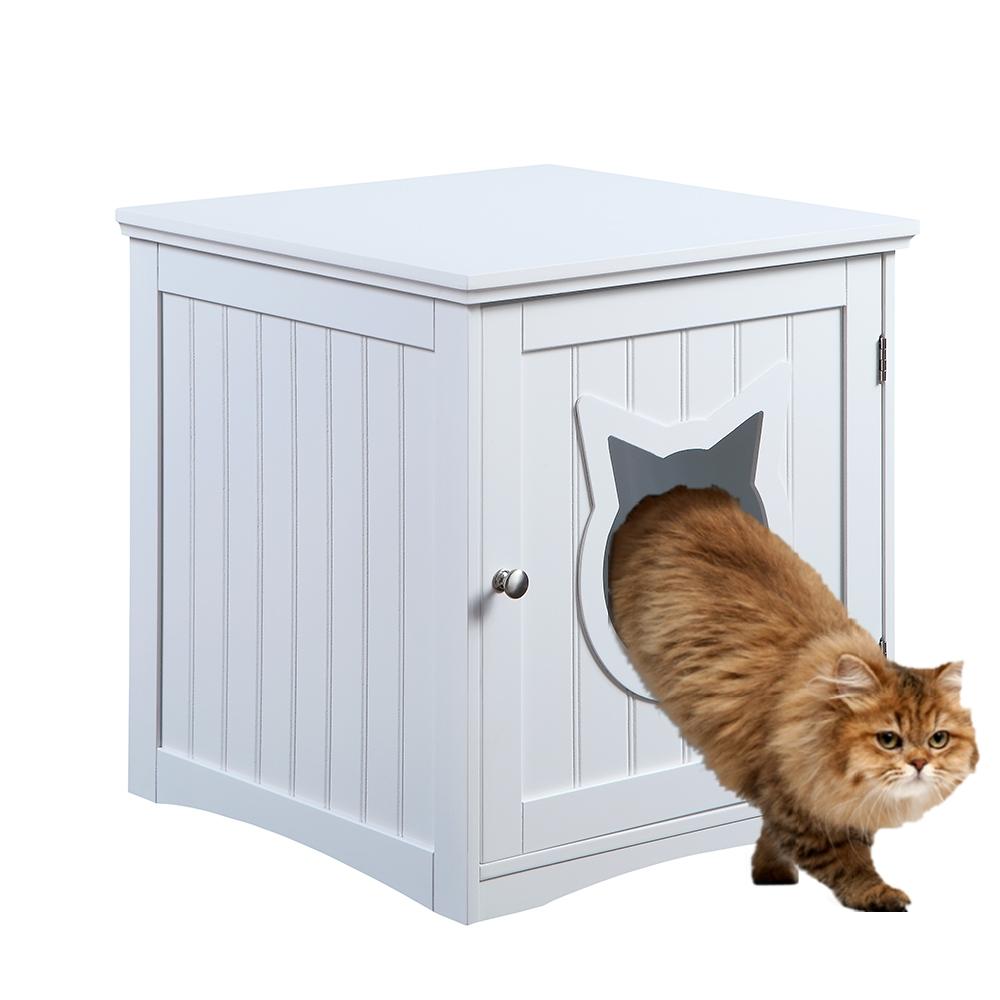 Cat House Side Table,Litter Box Enclosure