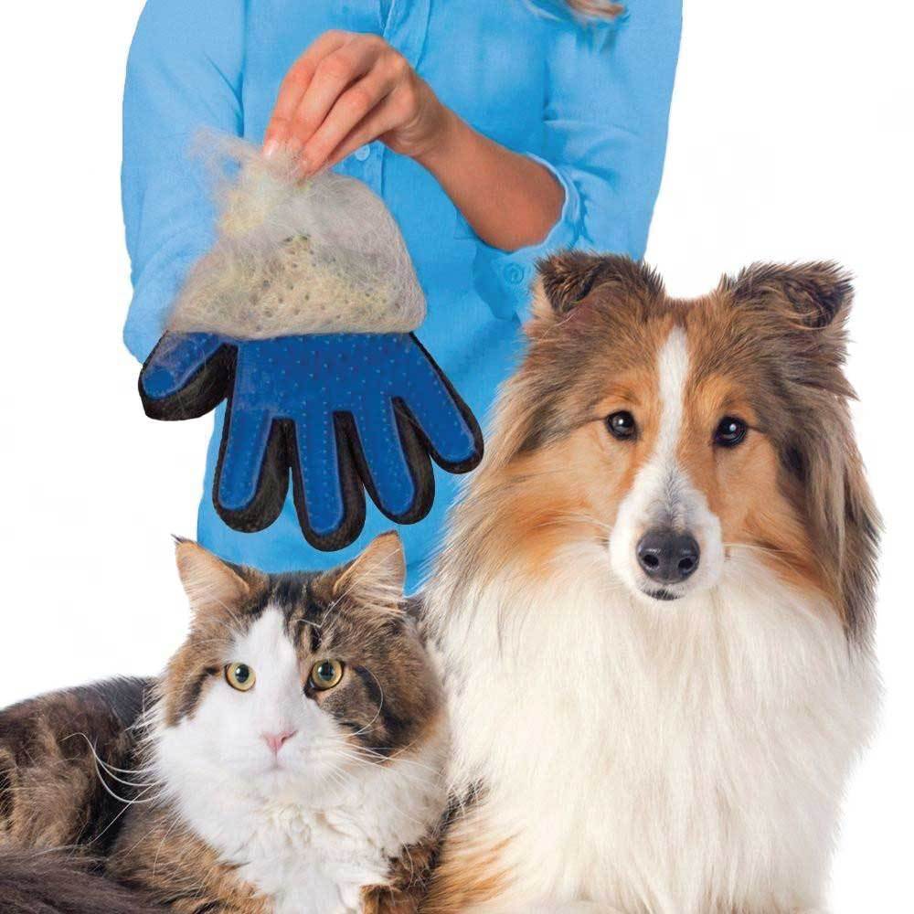 2in1 Pet Deshedding and Massage Glove - Dog or Cat Hair Grooming Right