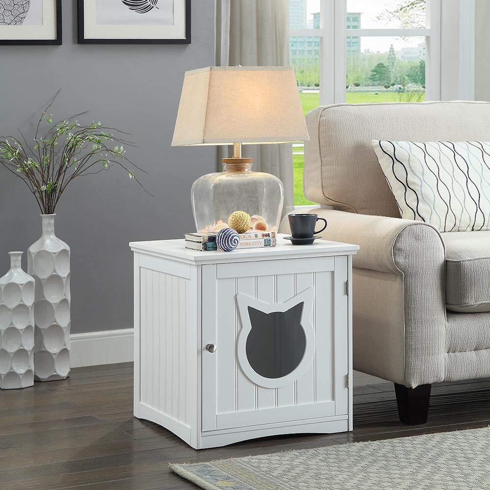 Cat House Side Table,Litter Box Enclosure