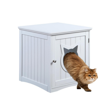 Cat House Side Table,Litter Box Enclosure